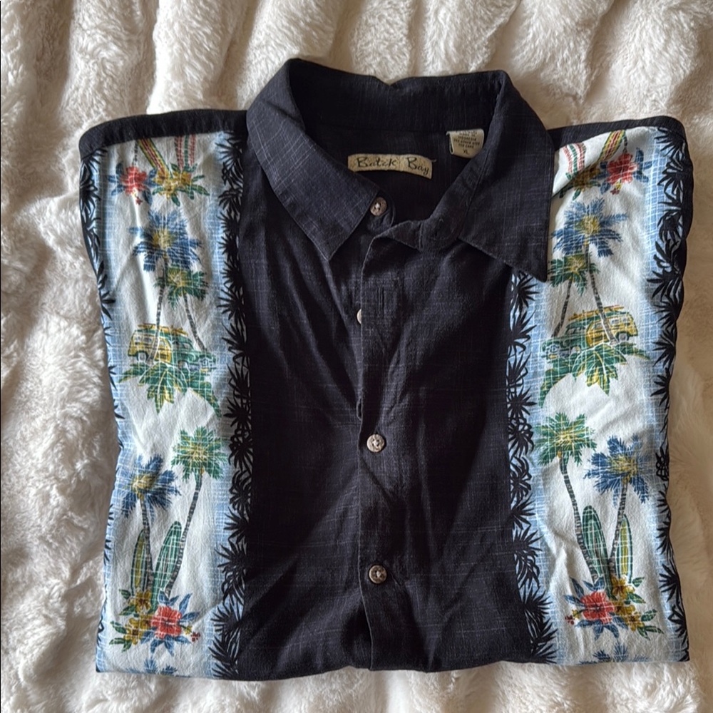 Source Unknown Black and White Casual Button Down Shirt